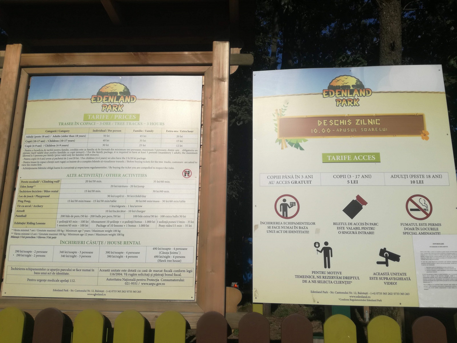 panouri Edenland intrare