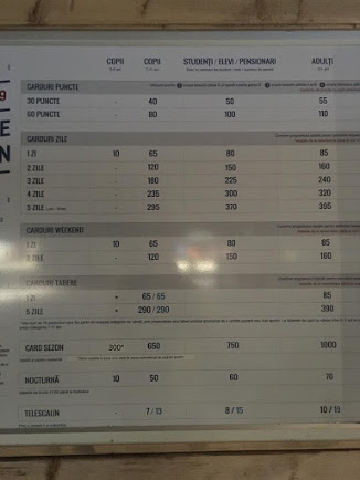 tarife partie Paltinis